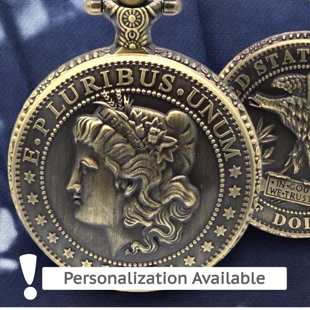 Morgan Silver Half Dollar Watch – Vintage Bronze Liberty Coin, Collector Gift